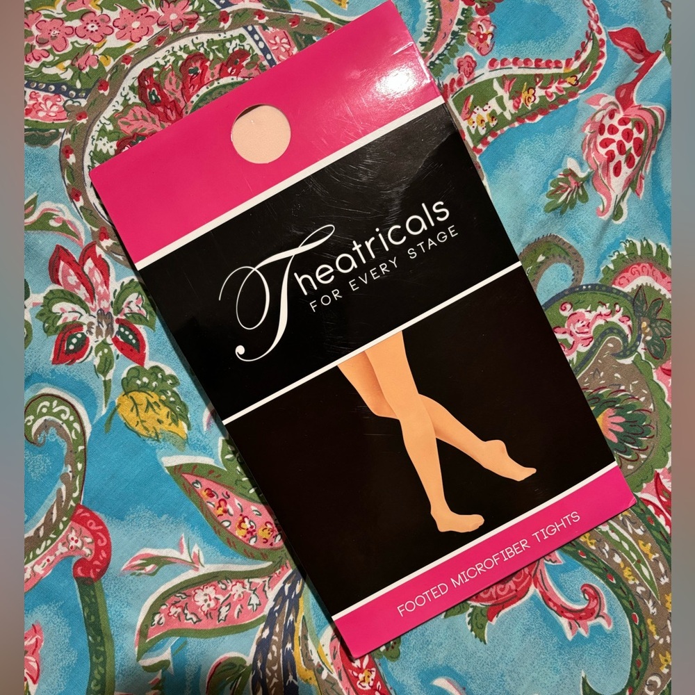 THEATRICALS new in package DANCE/THEATER tights SIZE SMALL ballet pink